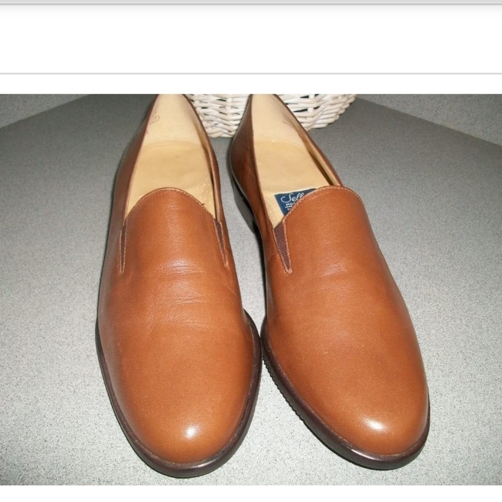 Selby Tan Leather Slip-On Flats